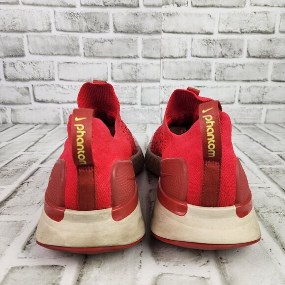 Nike React Phantom Run Flyknit 2 Men's Size 14 Red Athletic Running Slip On Shoe - Picture 5 of 10